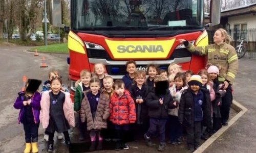 News » Fire Engine Visits Preschool!